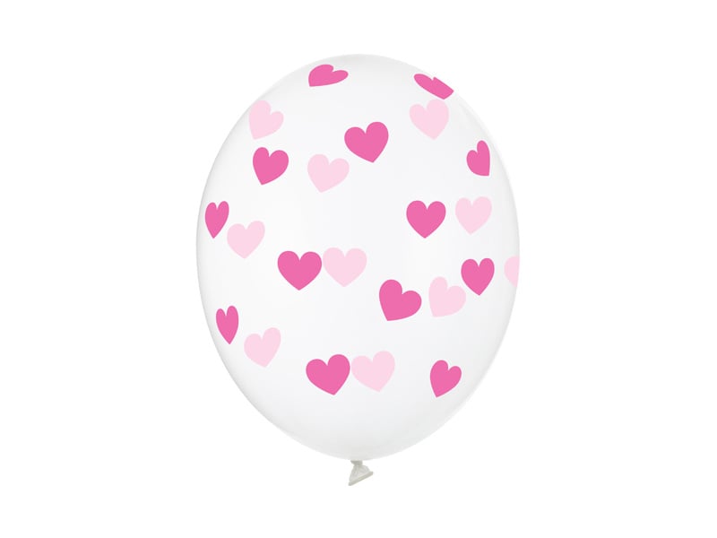 Transparente Ballons Rosa Herzen