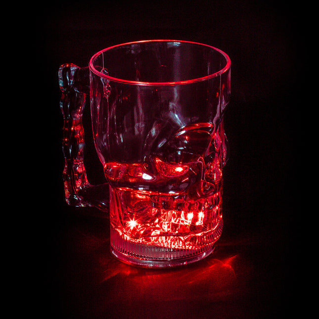 Halloween Beleuchteter Glasschädel 400ml