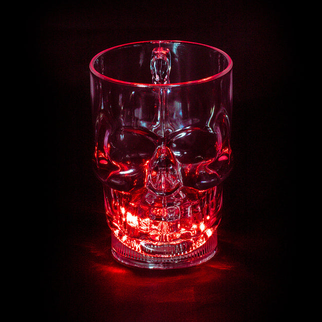 Halloween Beleuchteter Glasschädel 400ml