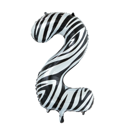 Folienballon Figur 2 Zebra XL 86cm leer