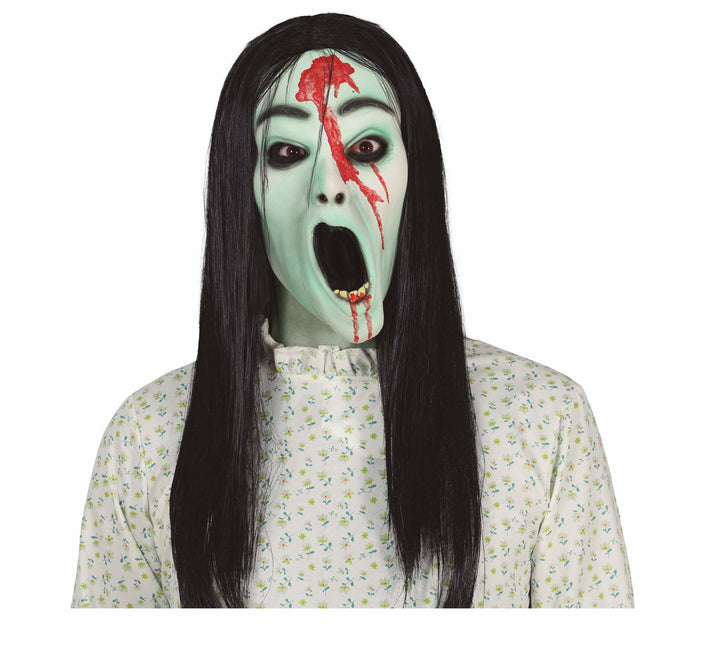 Grüne Halloween Maske Horror Girl