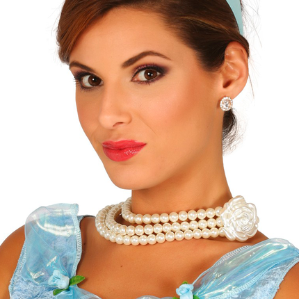 Perlenkette Blume 25cm