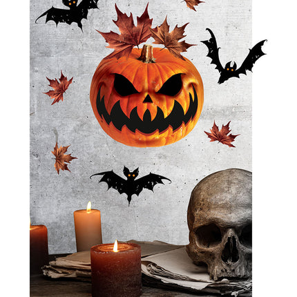 Halloween Fensterdekoration Kürbis 70cm