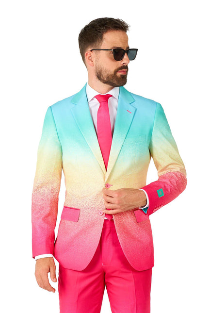 Regenbogen Fuchsia Blau Anzug Männer <tc>OppoSuits</tc>