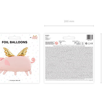 Helium Ballon Schwein Leer 72cm