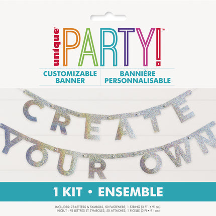 Buchstabengirlande Glitter Diy Paket 139 Stück