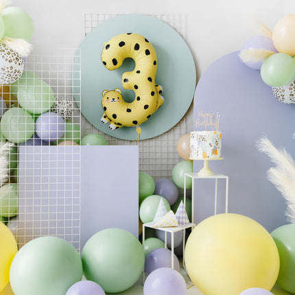 Heliumballon 3 Jahre Gepard Leer 75cm