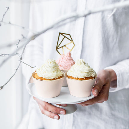 Cupcake-Formen Hellrosa Pastell 7,6 cm 6 Stück