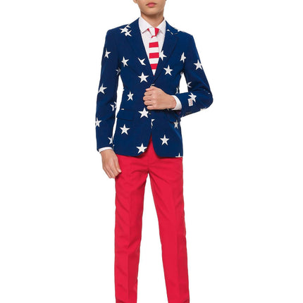 USA Stars Stripes Anzug Junge Teen <tc>OppoSuits</tc>