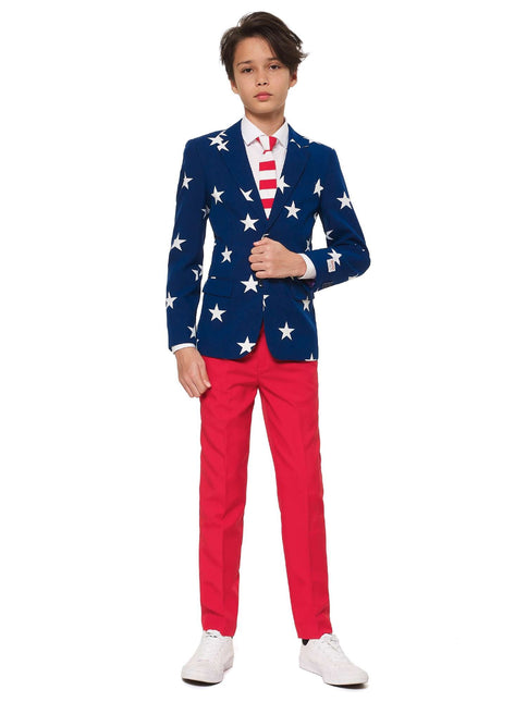 USA Stars Stripes Anzug Junge Teen <tc>OppoSuits</tc>