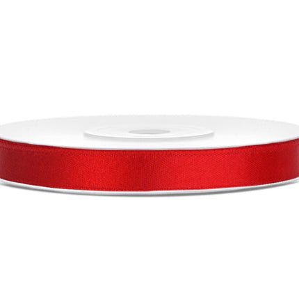 Satinband Rot 6mm 25m