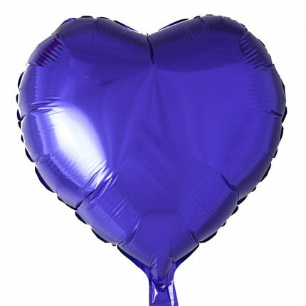 Helium Ballon Herz Lila 46cm leer