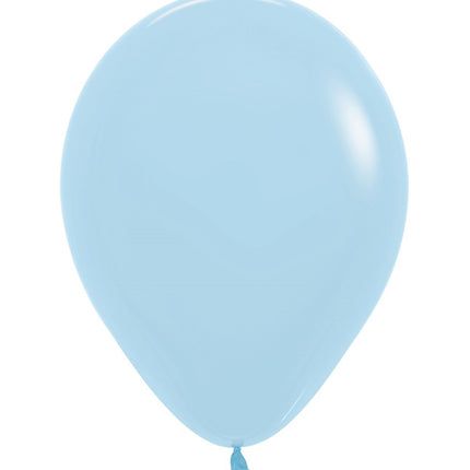 Luftballons Pastell Mattblau 25cm 100Stk