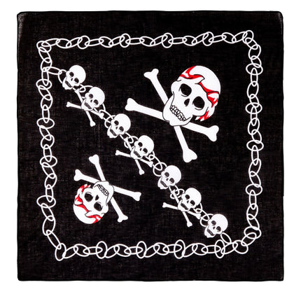 Schwarzes und weißes Piratenbandana