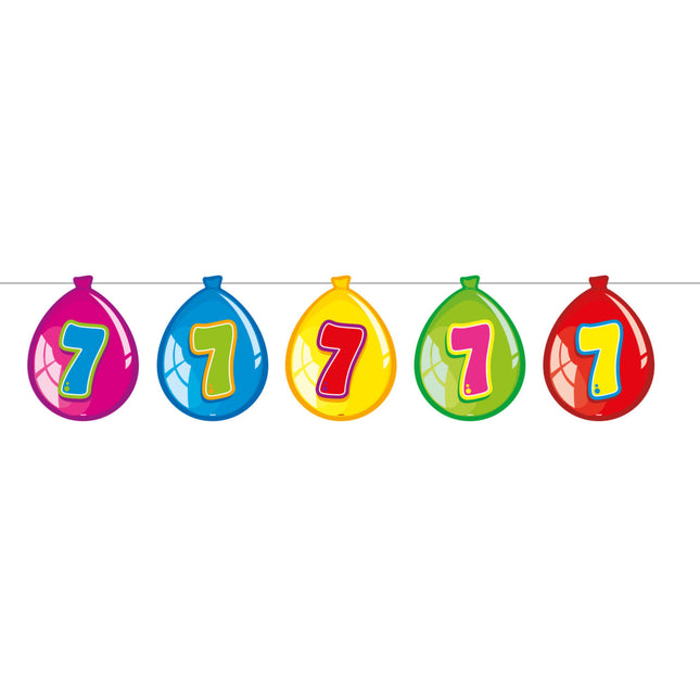 Girlanden 7 Jahre Luftballons 10m