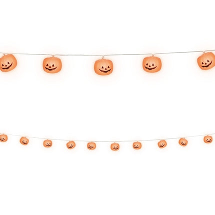 Halloween Lichtgirlande Kürbis 1,8m