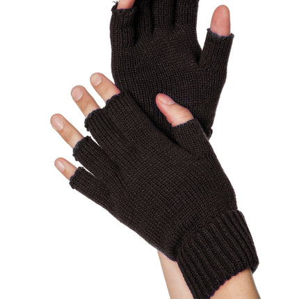 Schwarze Handschuhe Fingerlos