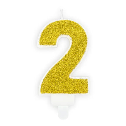 2 Jahre Kerze Glitter