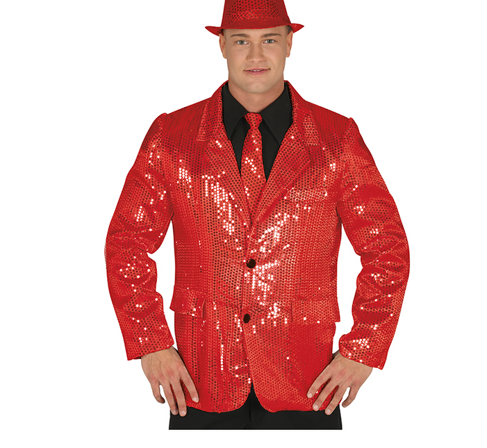 Roter Colbert Glitzer