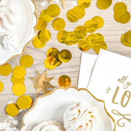 Konfetti Rund Gold