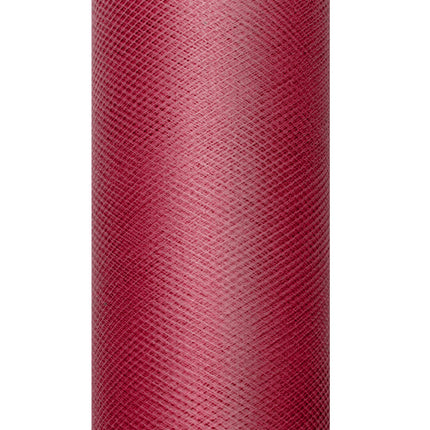 Bordeauxrote Tüllrolle 15cm 9m