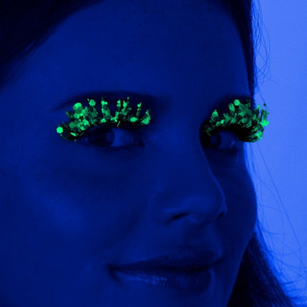 PXP Fake Lashes Glitter Glow In The Dark Lime Calypso
