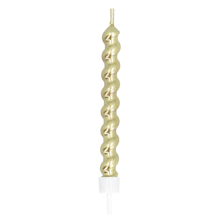 Goldene Kerzen auf Halter 6 Stk.