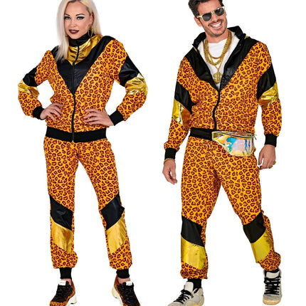 Neon 80S Trainingsanzug Faulty Leopard Print