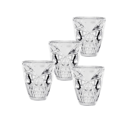 Halloween Schnapsgläser Totenkopf 50ml 4Stk