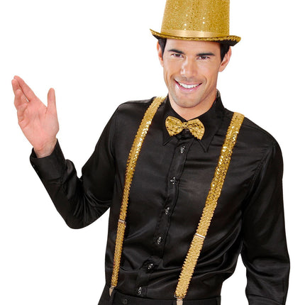 Hosenträger Pailletten Gold