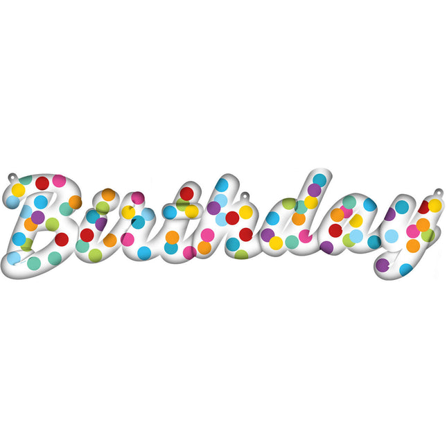 Happy Birthday Folienballons Set Regenbogen Konfetti 2tlg.