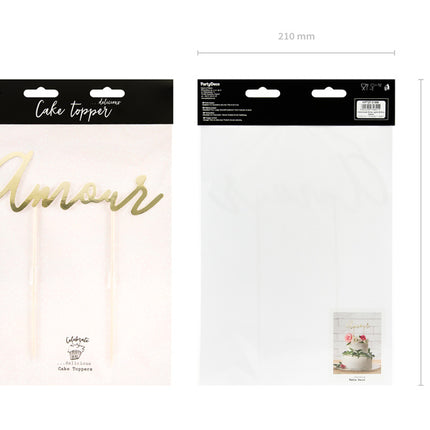 Tortenaufleger Amour Gold 22,5cm