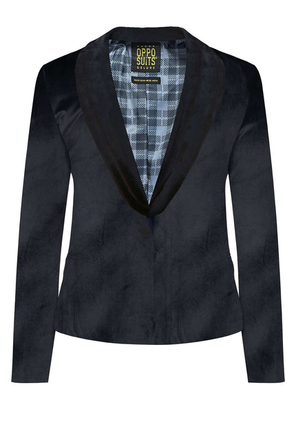 Schwarzer Samtblazer Damen <tc>OppoSuits</tc>