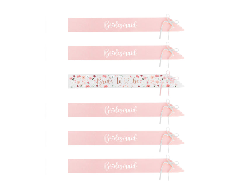Schärpe Bride To Be 76cm 6pcs