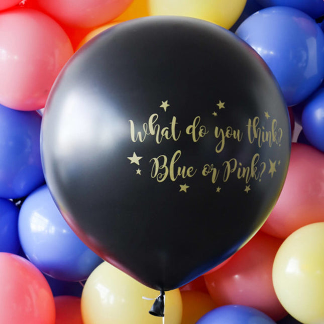 Gender Reveal Ballon Mädchen Metallic 90cm