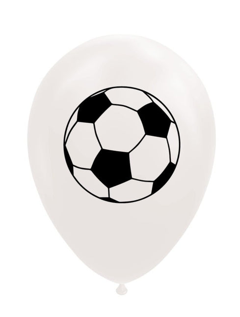 Weiße Fußball Ballons 30,5cm 8Stk.