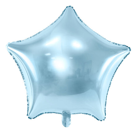 Heliumballon Star Hellblau Leer 48cm