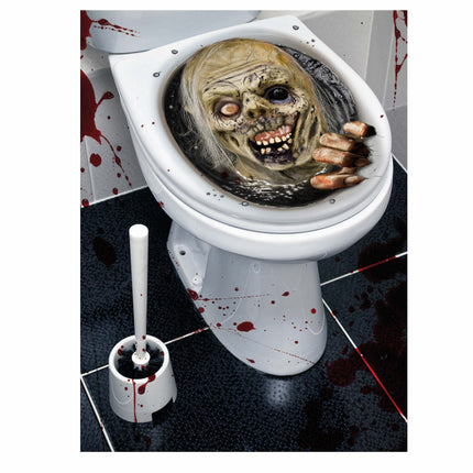 Halloween Toilettenaufkleber Zombie
