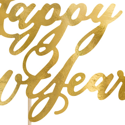 Tortenaufleger Happy New Year Gold 24cm