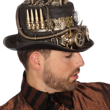 Hut Steampunk mit Minenlampe