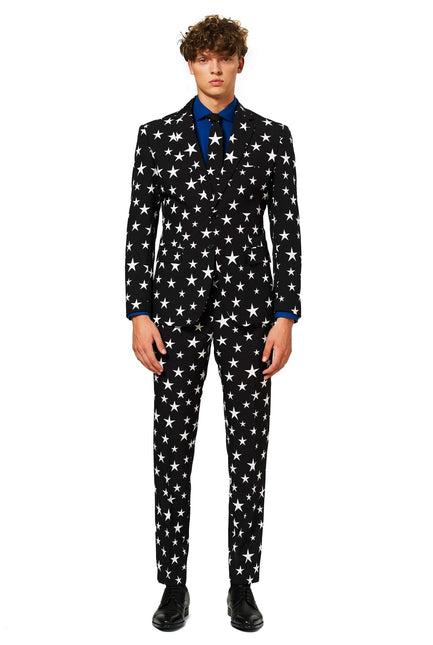 Schwarz Weiß Sterne Anzug Männer <tc>OppoSuits</tc>