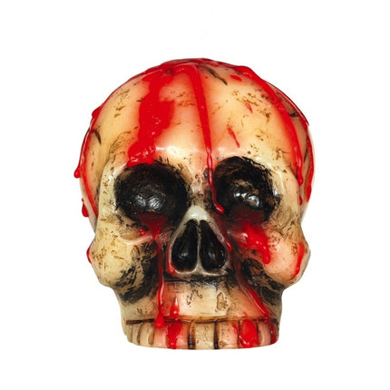 Halloween Kerze Blutiger Totenkopf 10cm