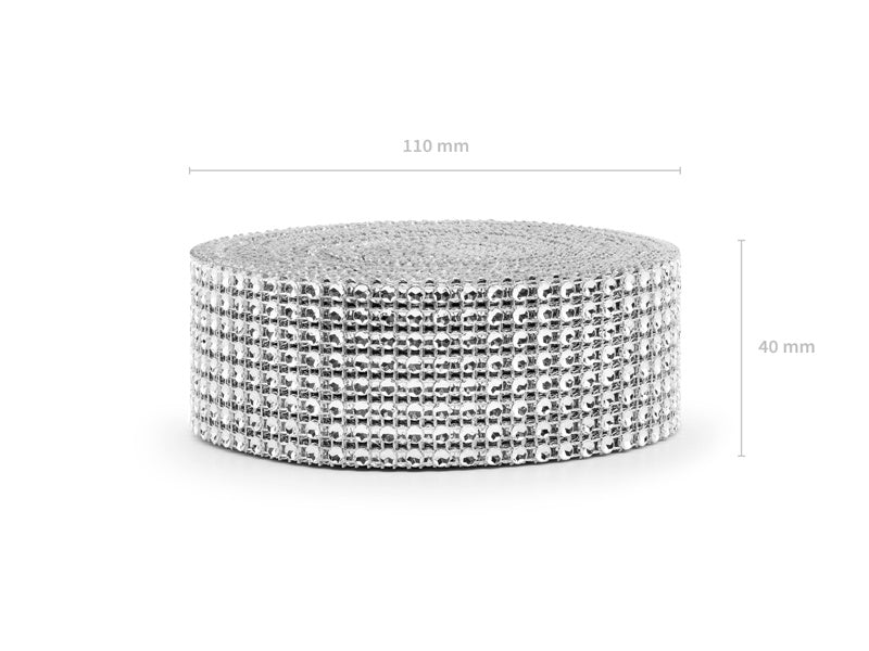 Silbernes Klebeband Glitter 9m