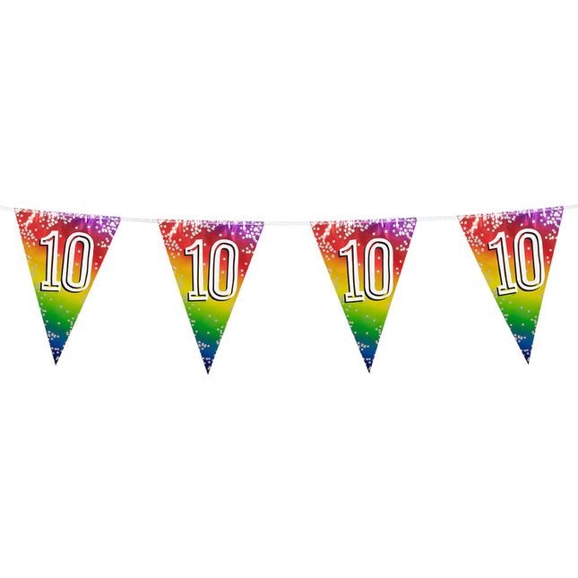 Regenbogengirlande 10 Jahre 6m