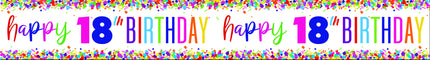 Happy Birthday Banner 18 Jahre 2.74m