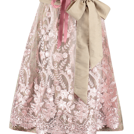 Gold Rosa Dirndl Kleid Oktoberfest Damen 2 Stück