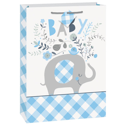 Baby Elefant Geschenktasche Blau