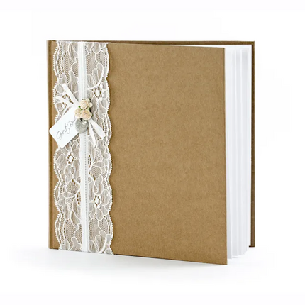 Gästebuch Kraft Lace 20.5cm