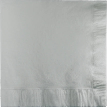 Silberne Servietten 3-lagig 33cm 50Stück