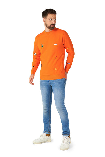 Orange Holland Hup Pullover Männer <tc>OppoSuits</tc>